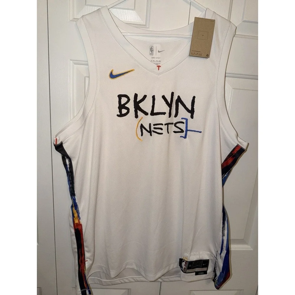 Nike Brooklyn Nets‎ Basquiat NBA Jersey 2XL White Men's Officially Licensed